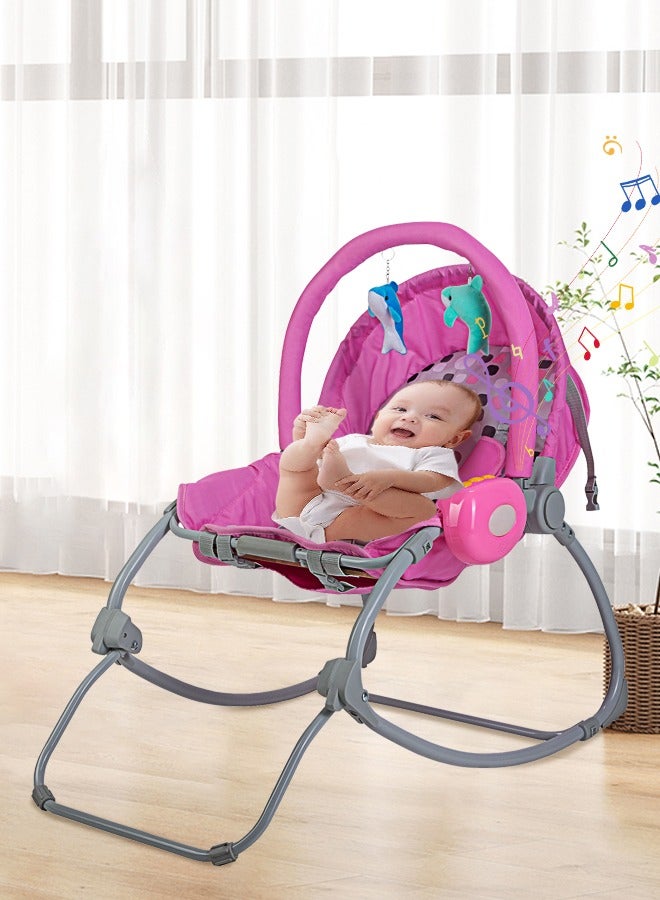 Baby Rocking Chair Baby Bouncer with Music Box Baby Swings for Newborn