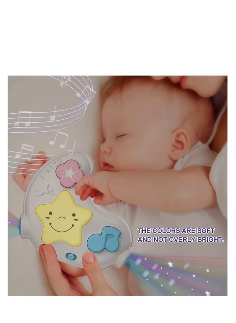 Baby Soother, White Noise Machine Baby Soother with Toy Remote,108 Lullaby Baby Sound Machine with Night Light for Sleeping, Portable Sound Machine Baby Toys for Traveling