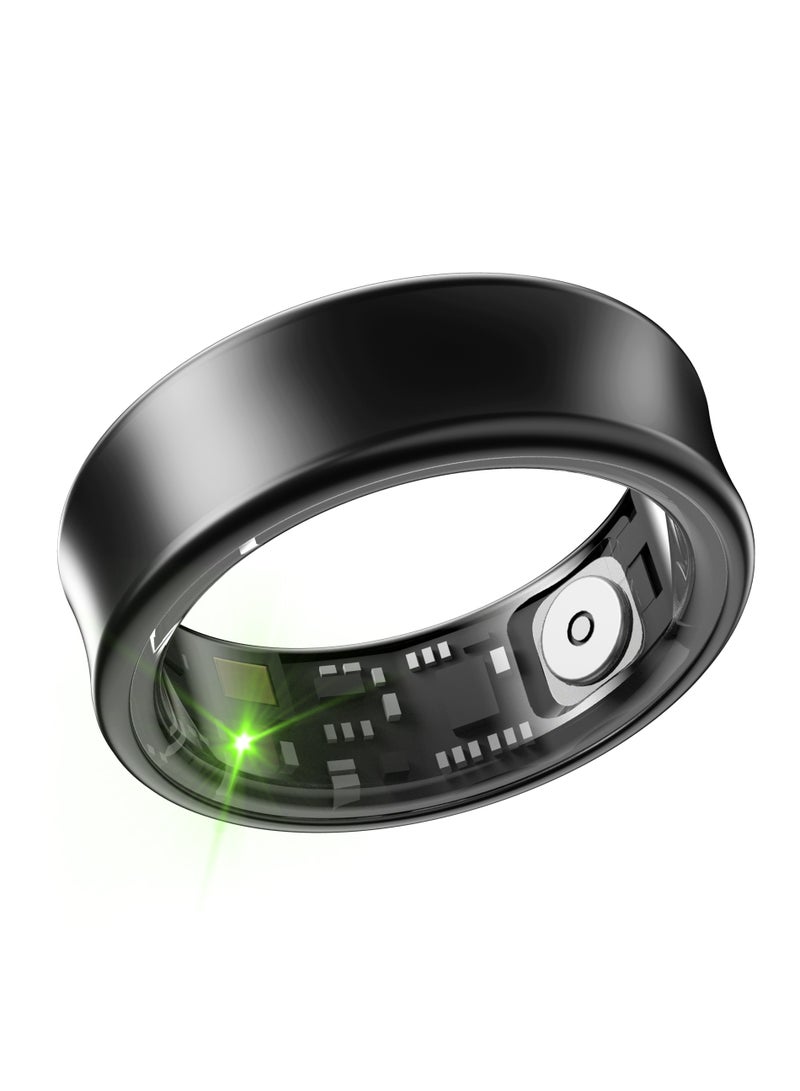 Smart Health Ring for Heart Rate Blood Oxygen Sleep Monitoring all Weather Motion Calculation 24-hour Health Monitoring Protect Your Health Black No.17