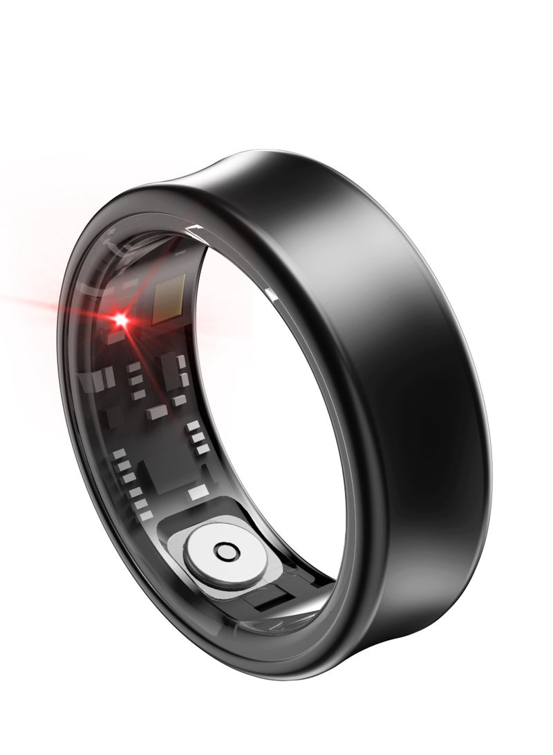 Smart Health Ring for Heart Rate Blood Oxygen Sleep Monitoring all Weather Motion Calculation 24-hour Health Monitoring Protect Your Health Black No.17