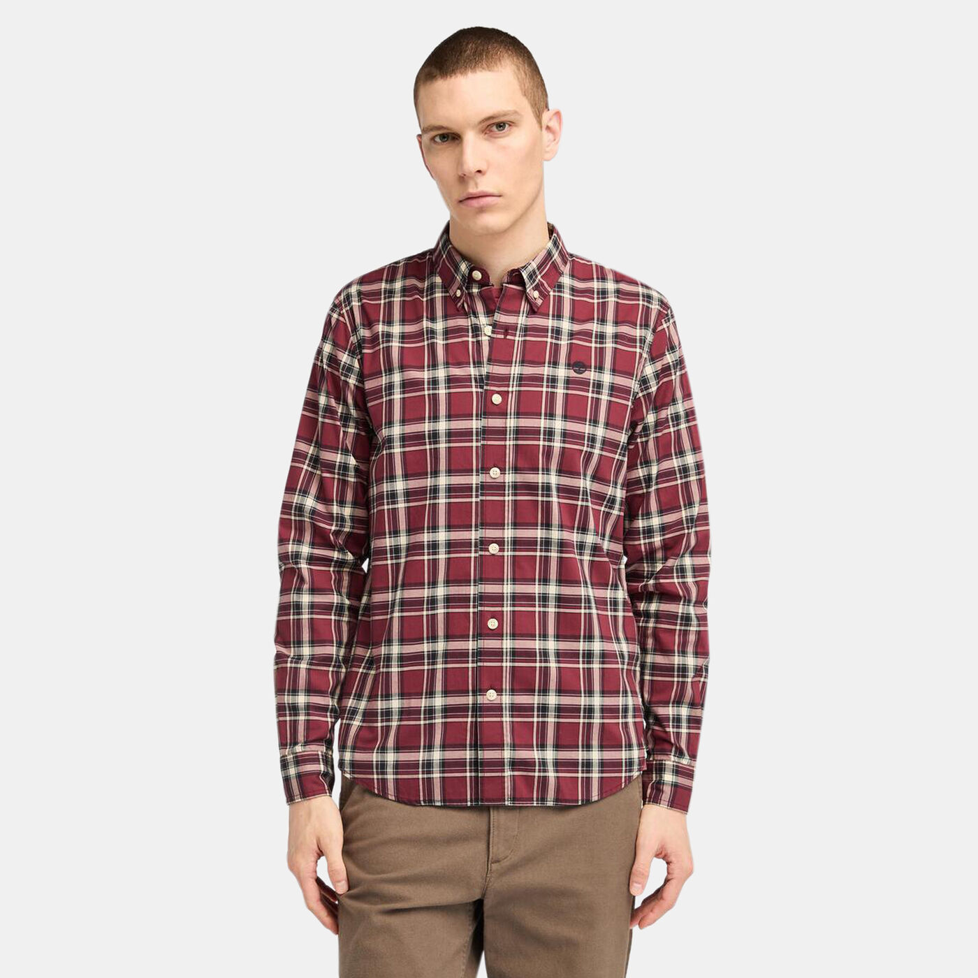 Men's Stretch Poplin Check Shirt