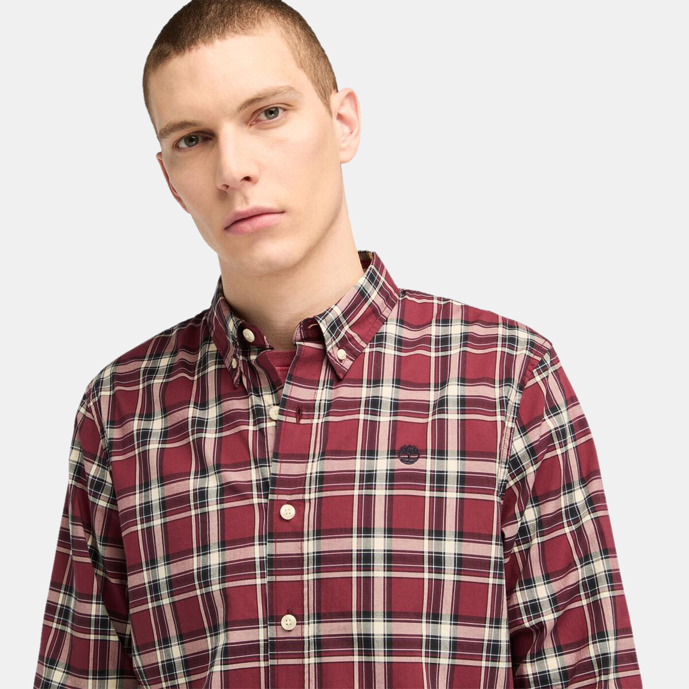 Men's Stretch Poplin Check Shirt