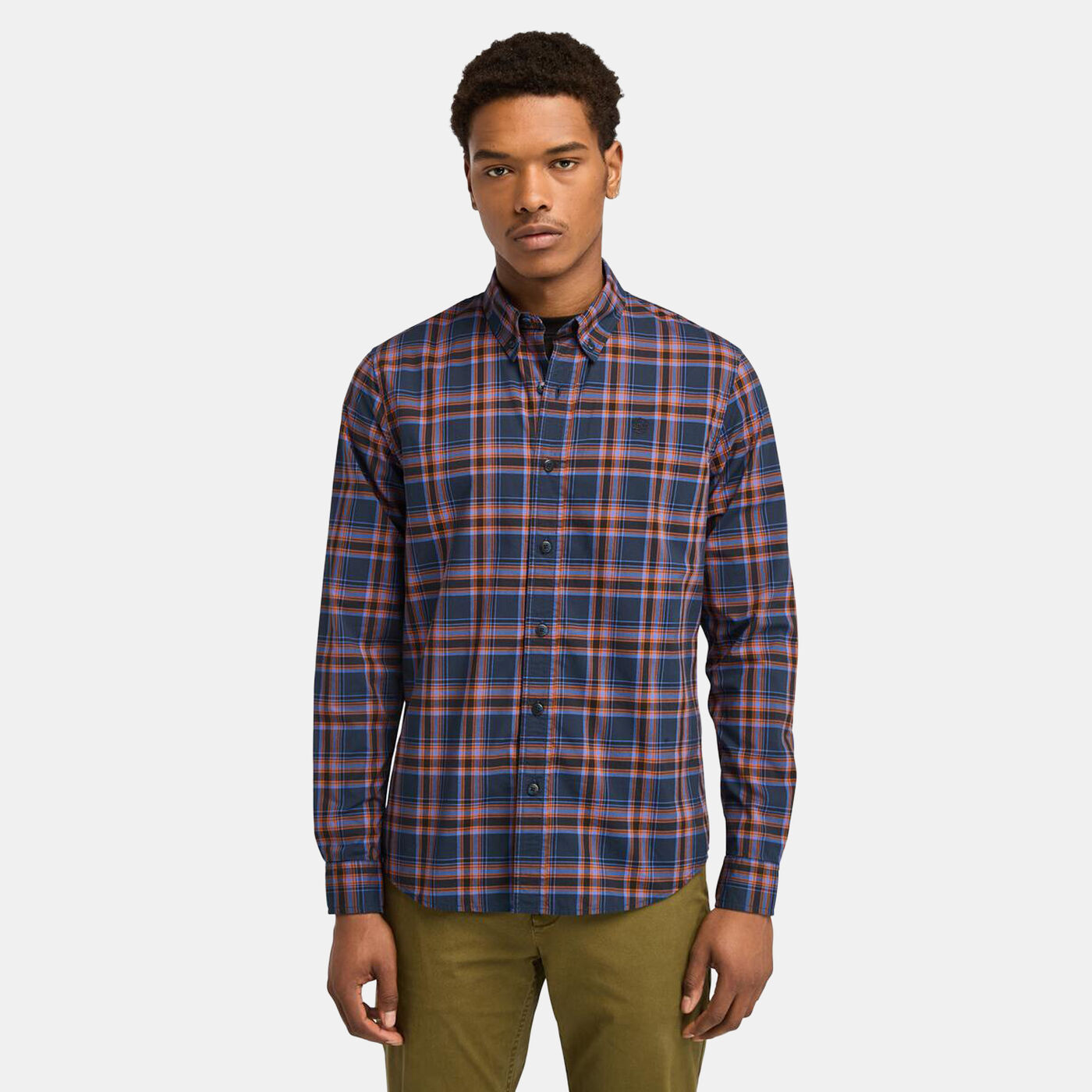 Men's Stretch Poplin Check Shirt