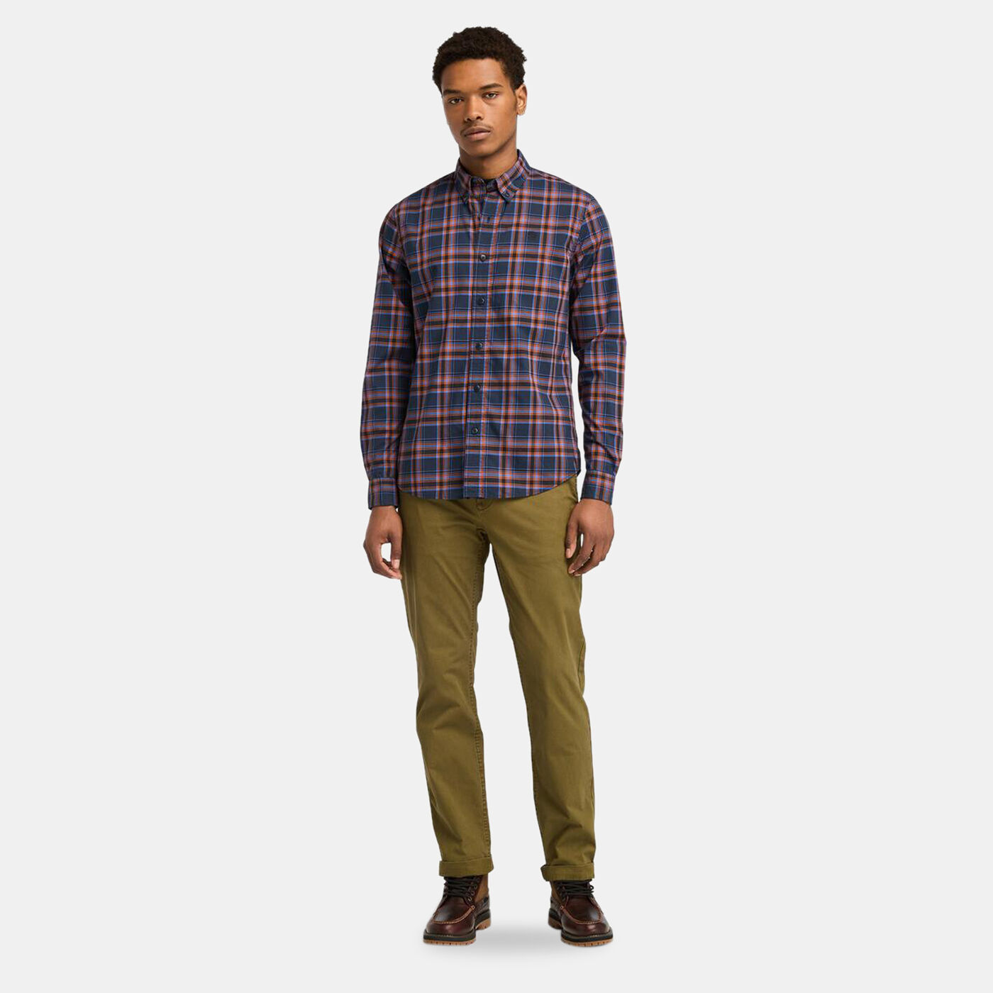 Men's Stretch Poplin Check Shirt