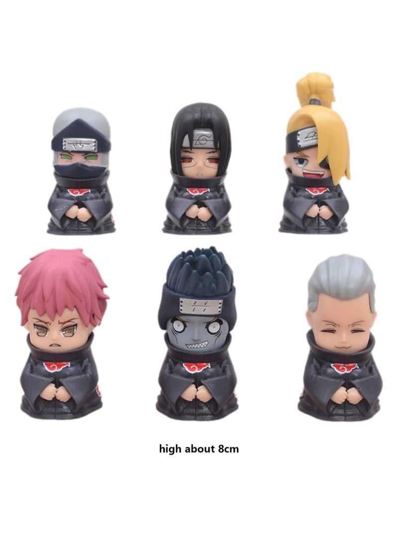 6 Ninja Palm Figures Akatsuki Organization Model Ornaments