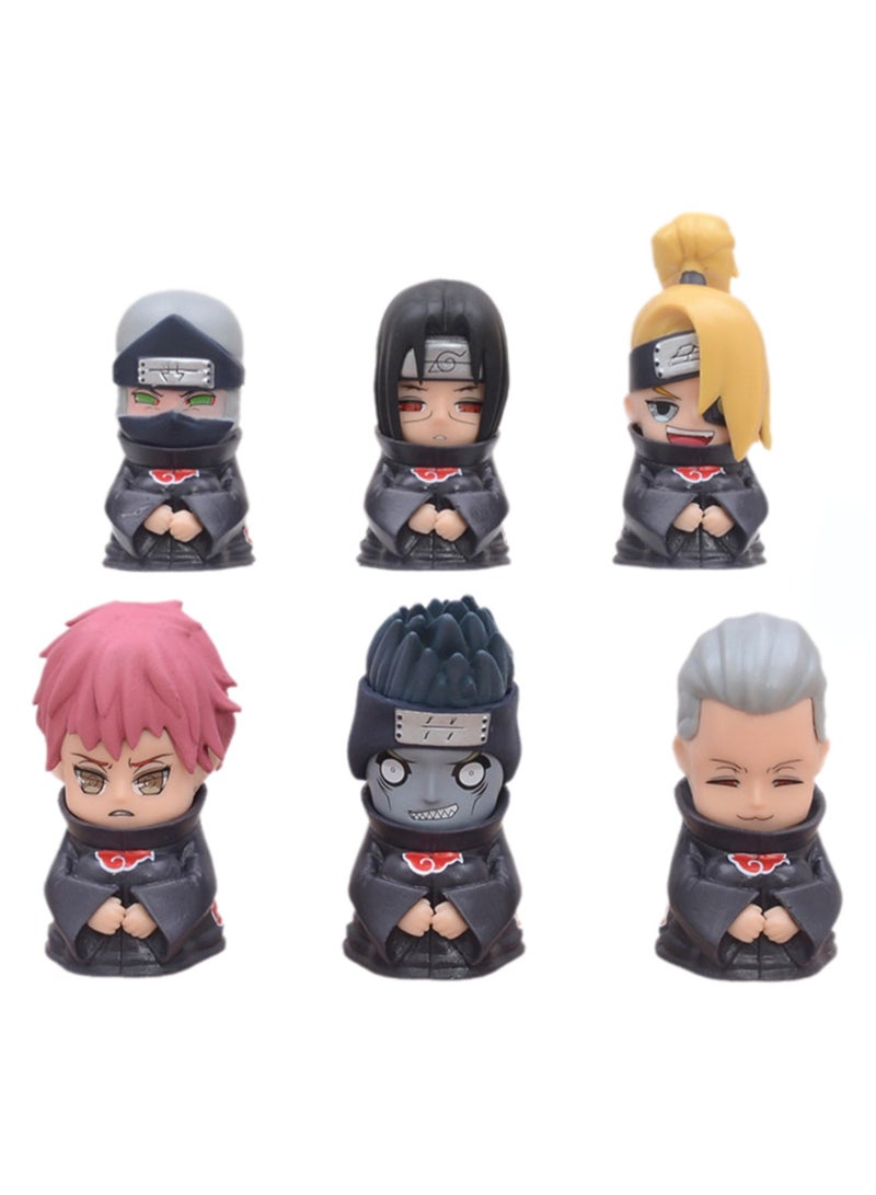 6 Ninja Palm Figures Akatsuki Organization Model Ornaments