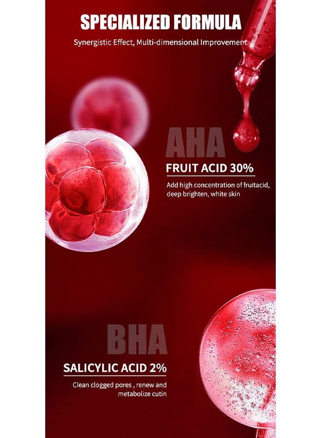 Fruit Acid Salicylic Acid Essence- Clearing Pores And Controls Excess Oil in The Pores Dispel Acne, Control Oil And Shrink Pores 30ML