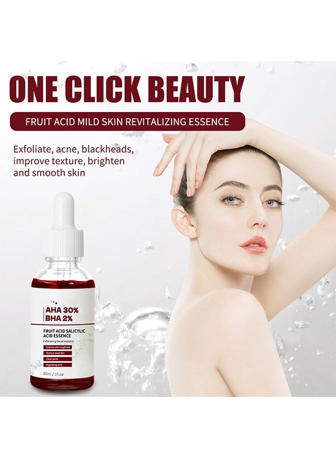 Fruit Acid Salicylic Acid Essence- Clearing Pores And Controls Excess Oil in The Pores Dispel Acne, Control Oil And Shrink Pores 30ML