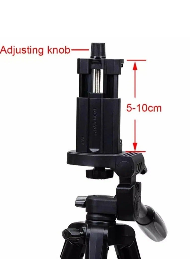 Yunteng VCT-5208 Professional Camera Tripod with Fluid Pan Head and Quick Release Plate, Lightweight Aluminum Alloy, Adjustable Height, Foldable Design