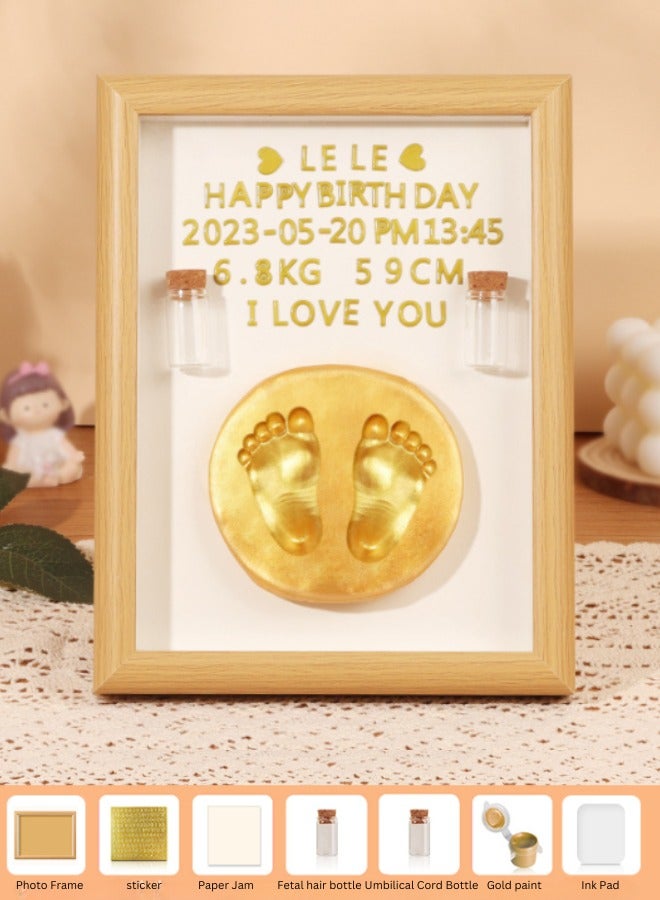 Baby Memorial Gift Box Hand and Foot Print Souvenir Print Mud Photo Frame Full Moon Gift Box