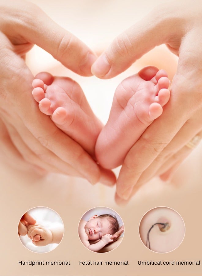 Baby Memorial Gift Box Hand and Foot Print Souvenir Print Mud Photo Frame Full Moon Gift Box