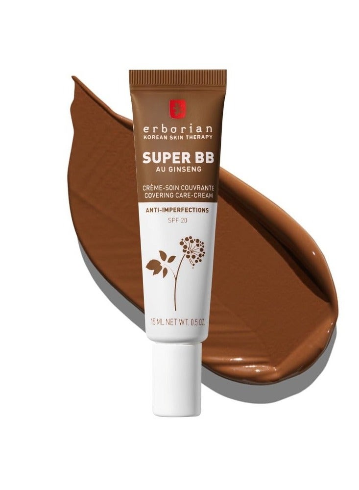 ERBORIAN Super BB Cream Au Ginseng Chocolat 15ml - High Coverage, Flawless Finish