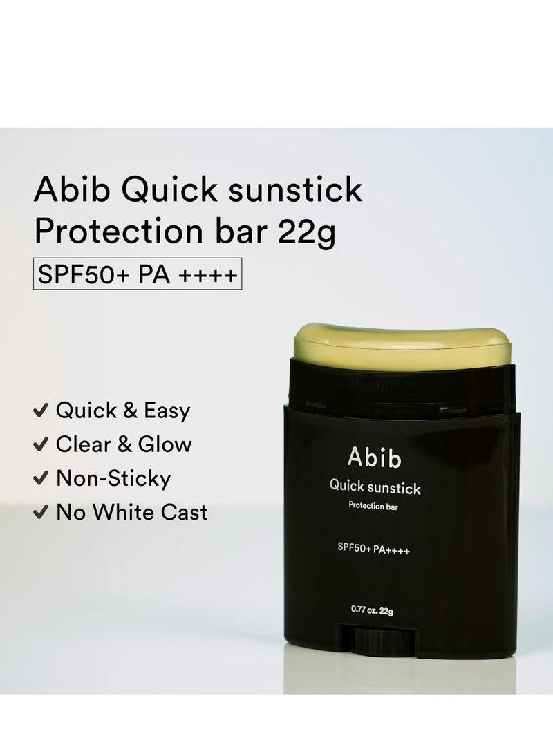 Abib Quick Sunstick Protection Bar SPF50 1.69 fl oz / 50ml  Sun Care No Whitecast Sunscreen No Sticky for All Type Skin Face and Body Less Stress