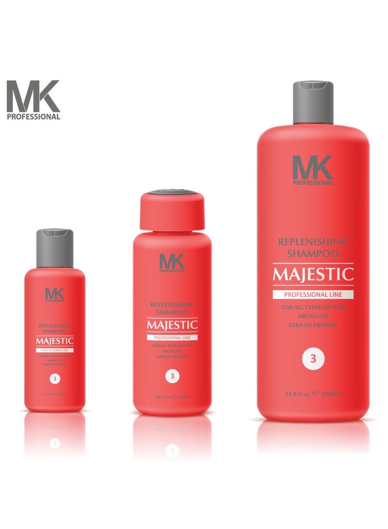 Majestic Keratin Replenishing All Hairs Shampoo with Argan oil for Women, 1000ml