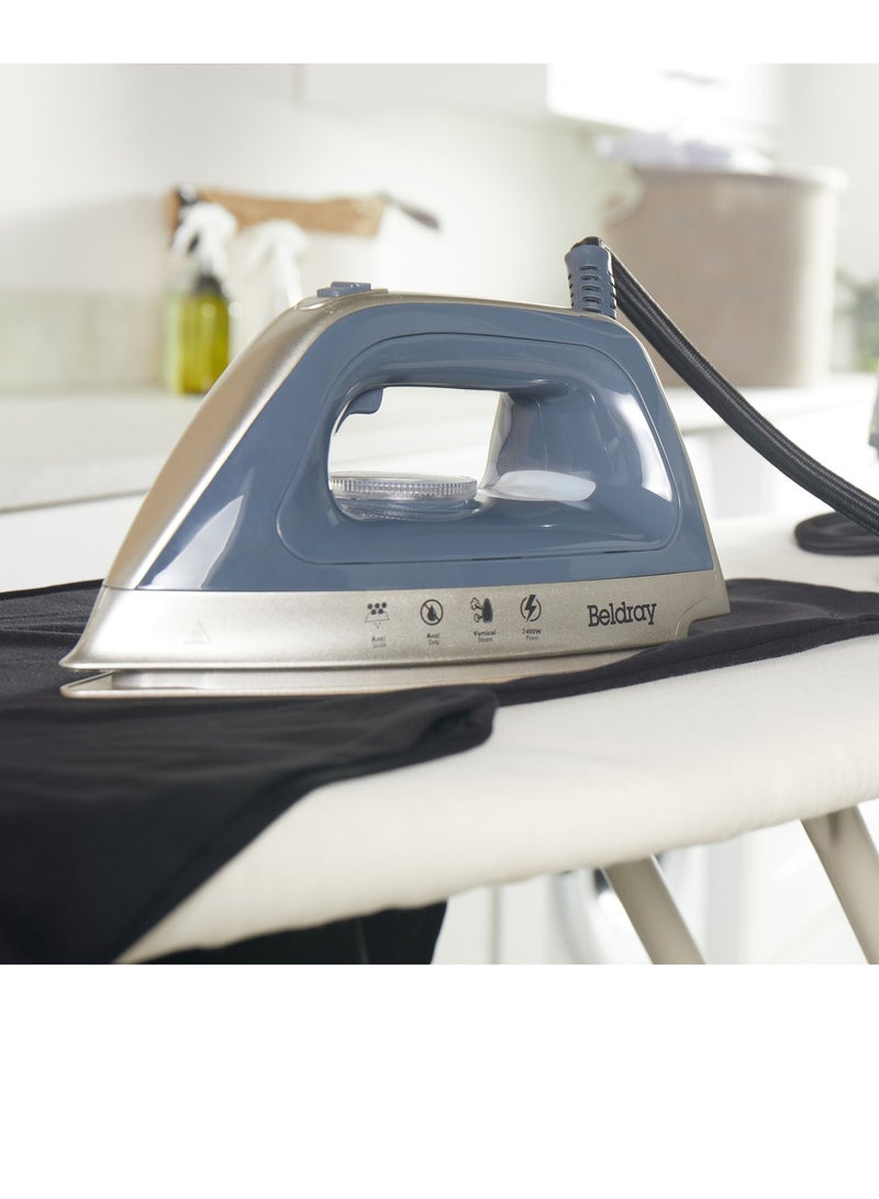 Beldray Steam Surge Pro: Powerful 2400W Titanium Iron for Glides smoothly across fabrics, Adjust steam output according to fabric