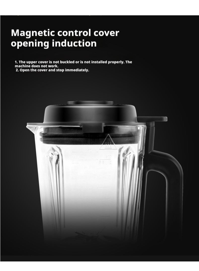 Electric Juicer Blender Mixer High Speed Blender Blender Smoothie Maker Soy Milk Machine With Grinder Mill, Chopper Mill, Ice Crush Function 1.65L Black