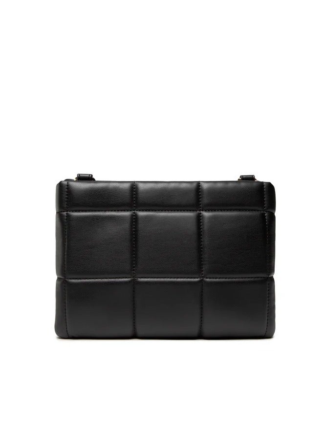 Soft Padding Leather Crossbody Bag in Black for Women - Versatile & Stylish