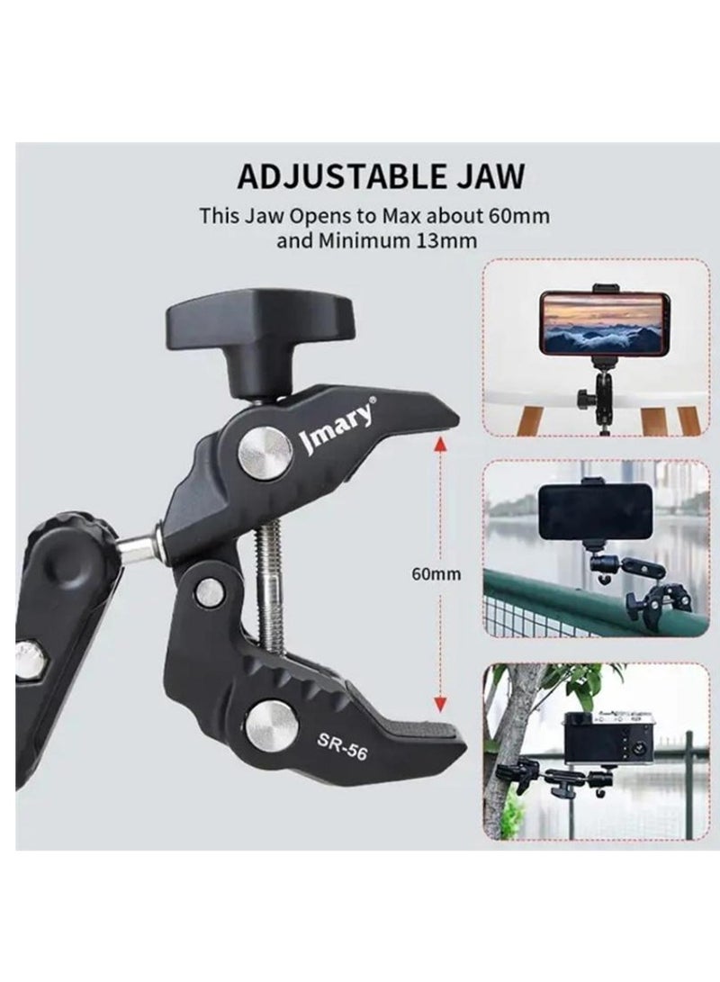 JMARY SR-56 Aluminum Handlebar Crab Clamp Magic Arm Rod Mount