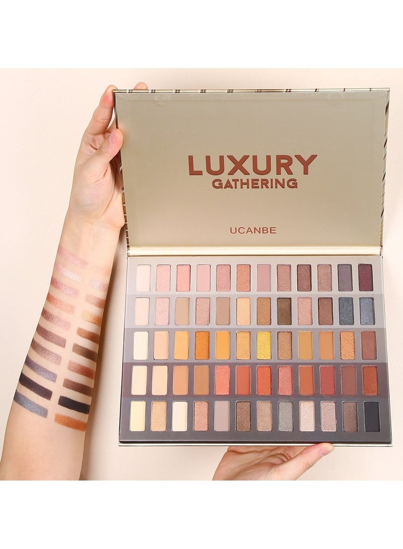 UCANBE 60 Color Luxury Eyeshadow Palette Everyday Earthy Tones with Shimmer and Matte Finishes