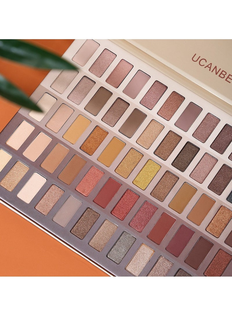 UCANBE 60 Color Luxury Eyeshadow Palette Everyday Earthy Tones with Shimmer and Matte Finishes