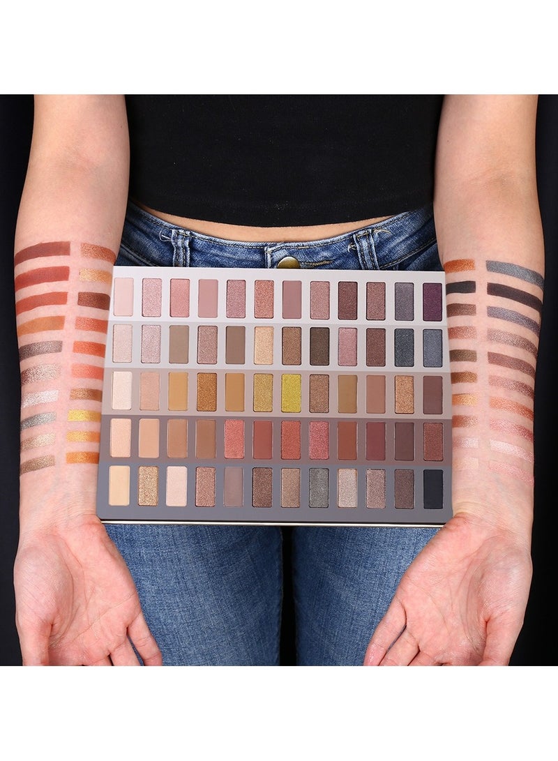 UCANBE 60 Color Luxury Eyeshadow Palette Everyday Earthy Tones with Shimmer and Matte Finishes