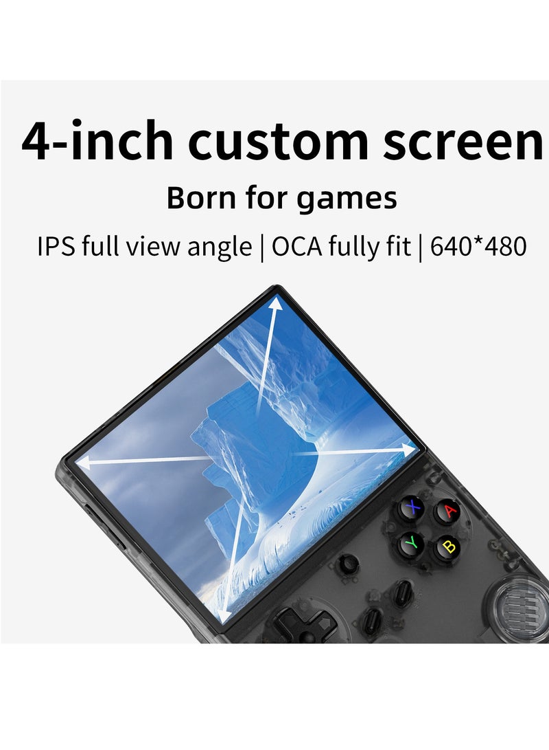 RG40XXV Handheld Game Console,4.0-inch IPS 640*480,64G/128G TF Card with 10,000+ Games,3200mAh 6+Hours Battery, Support Wireless Network (Black 128G)