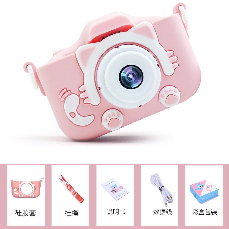 New Kids 5s Cartoon Camera HD Dual Toy Gift x5s HD Dual Pink Cat x5s HD Dual Pink Cat