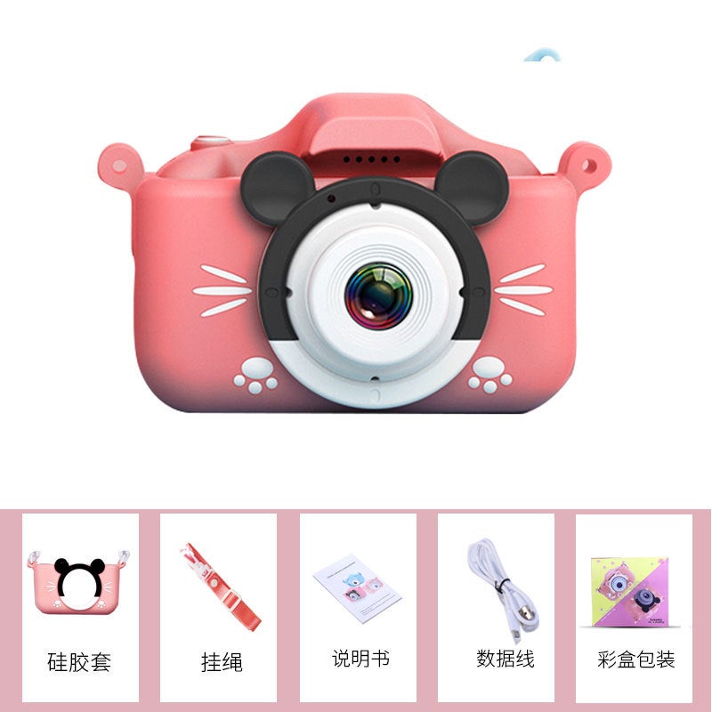 New Kids 5s Cartoon Camera HD Dual Toy Gift X6s Mickey Double Pink X6s Mickey Double Pink