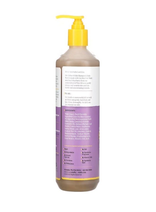 Babies Kids Shampoo Body Wash Lemon Lavender 16 fl oz 473 ml