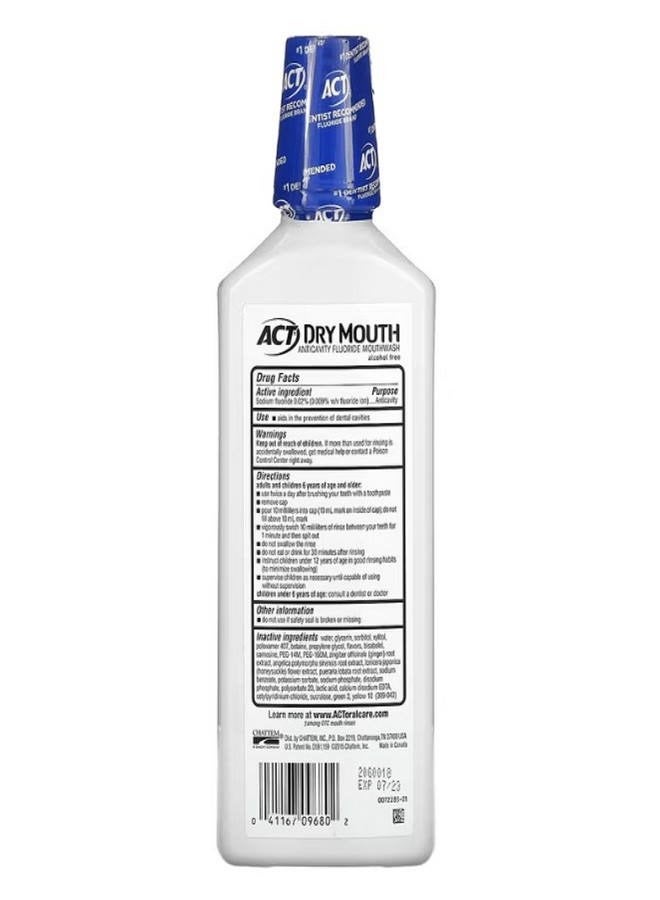 Dry Mouth Anticavity Fluoride Mouthwash with Xylitol Alcohol Free Soothing Mint 18 fl oz 532 ml