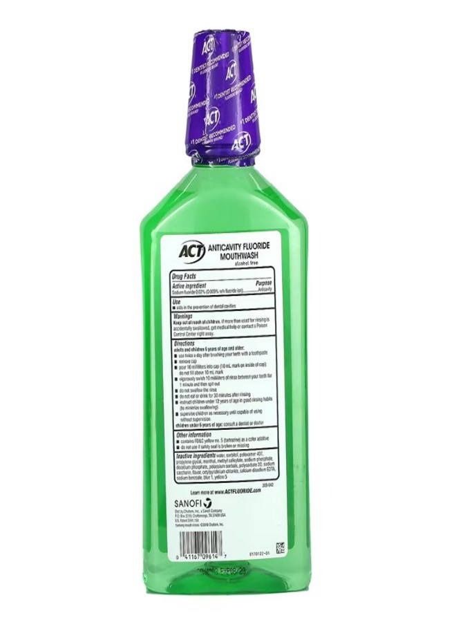 Total Care Anticavity Fluoride Mouthwash Alcohol Free Fresh Mint 33.8 fl oz 1 L