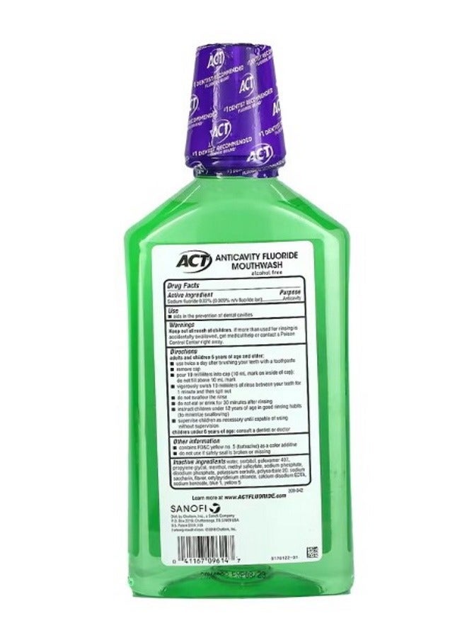 Total Care Anticavity Fluoride Mouthwash Alcohol Free Fresh Mint 33.8 fl oz 1 L