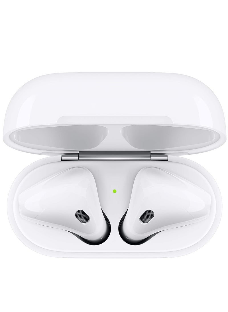 REBENUO True Wireless Bluetooth Earpods Headset with Wireless Charging (White, Version 5.0) - 80 Hours Standby, 400mAh Charging Box