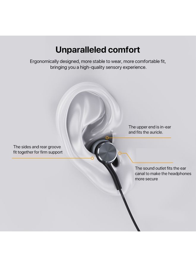 Yesido YH41 Type-C Plug Wired HiFi Sound Music Earphones with Mic