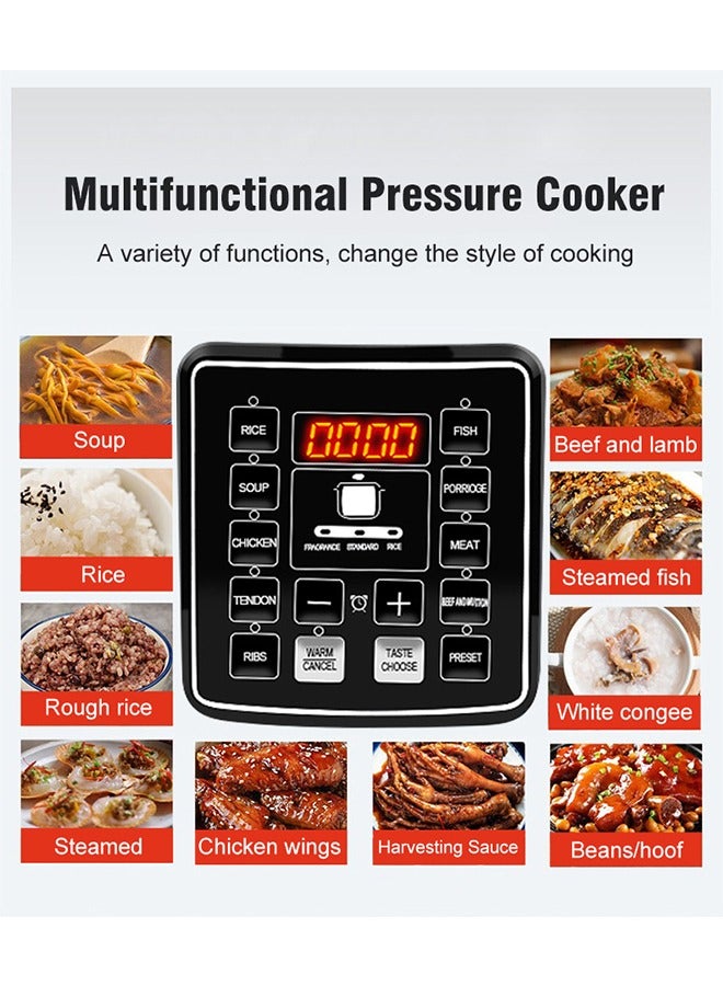 10 In 1 Electric Pressure Cooker Instant Programmable Smart Pot 1050 Watts Rice Cooker, 6 Liters, 10 Smart Programs Black MES6817