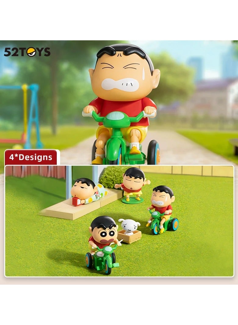 Crayon Shin Chan Dynamic Shin Life Mystery Box - 4PC Collectible Wind-up Toy Set