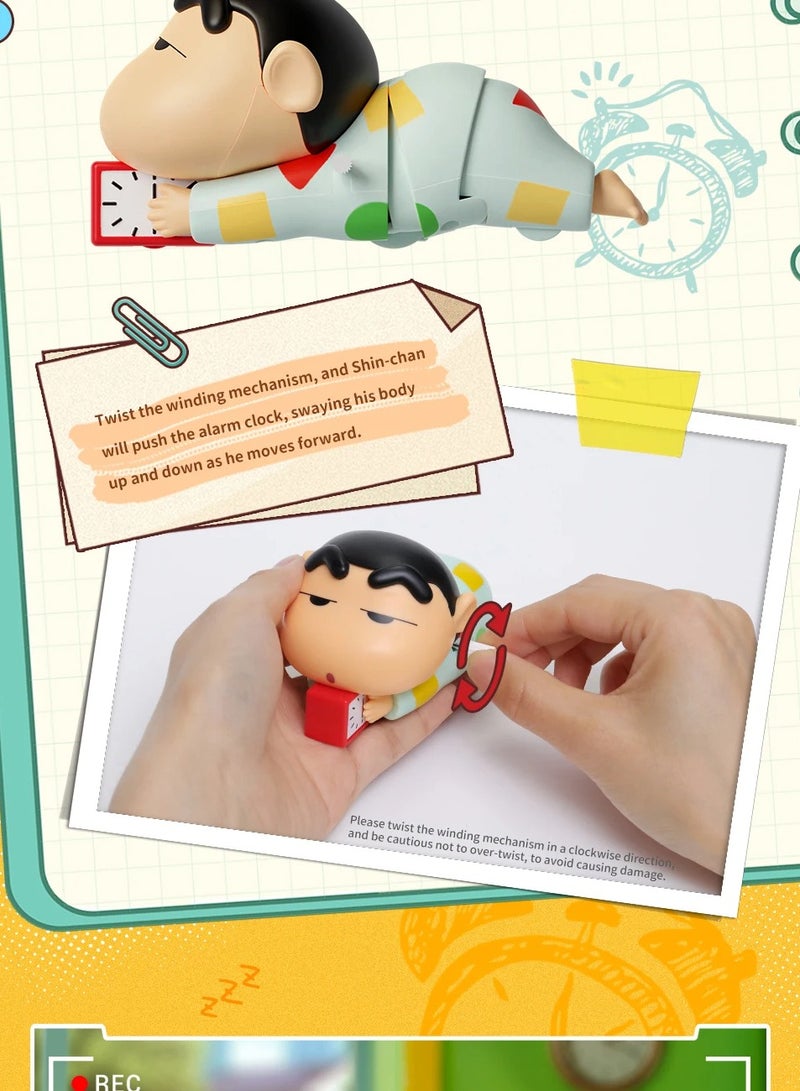 Crayon Shin Chan Dynamic Shin Life Mystery Box - 4PC Collectible Wind-up Toy Set