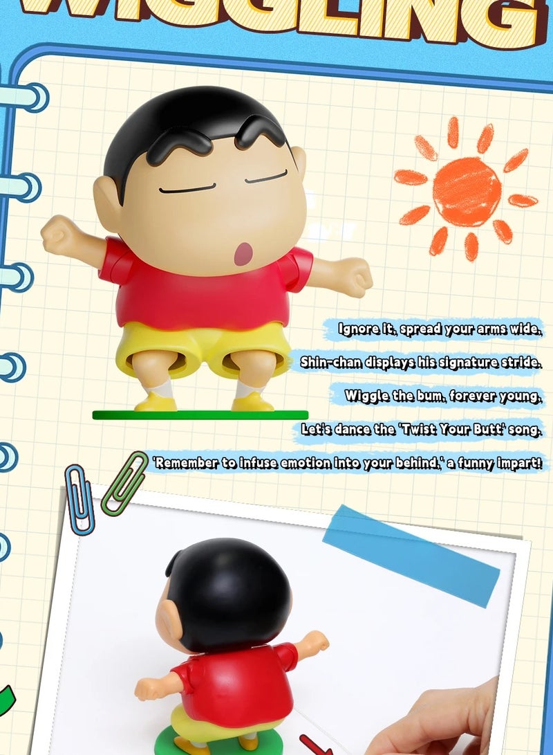 Crayon Shin Chan Dynamic Shin Life Mystery Box - 4PC Collectible Wind-up Toy Set