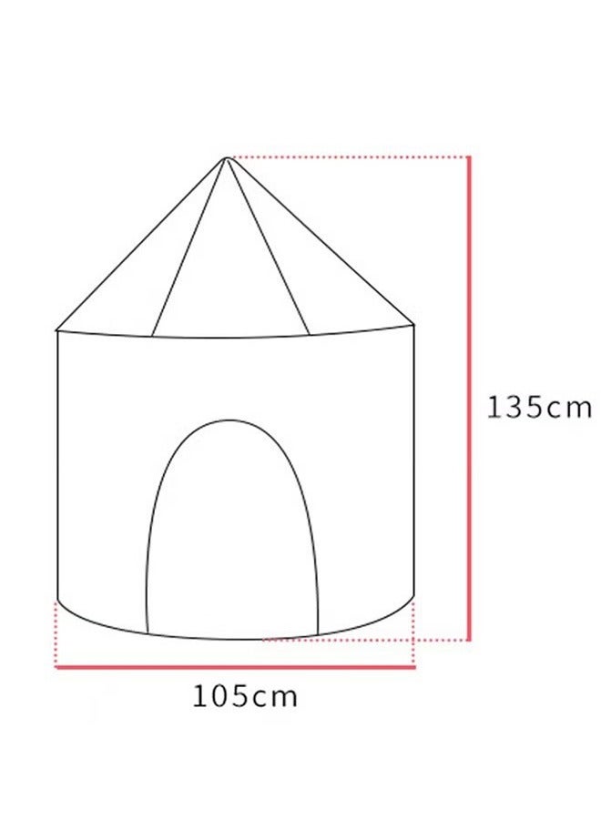 Children's Foldable Castle Spire Round Bottom Tent, Moon And Star Pattern