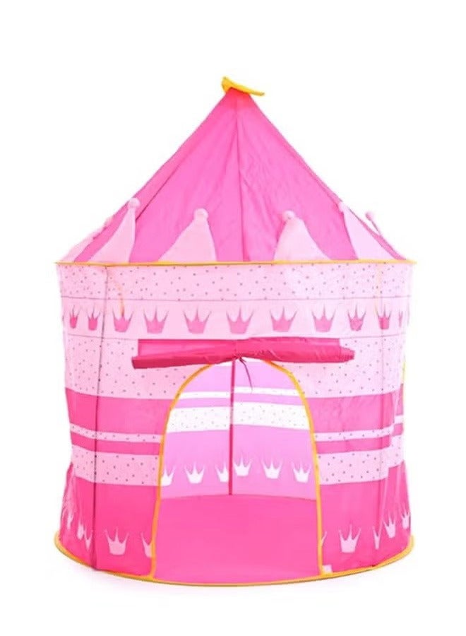 Children's Foldable Castle Spire Round Bottom Tent, Moon And Star Pattern