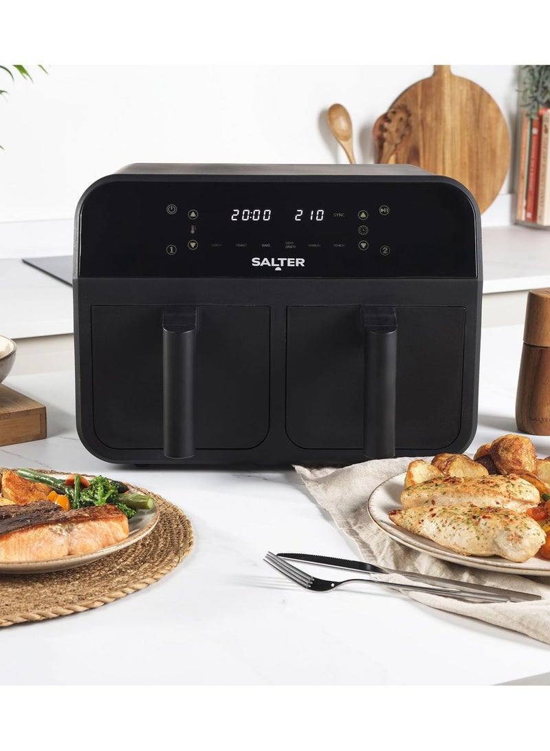 Salter Dual Air Fryer  7.4L Capacity, 2400W