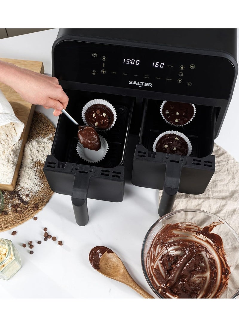 Salter Dual Air Fryer  7.4L Capacity, 2400W