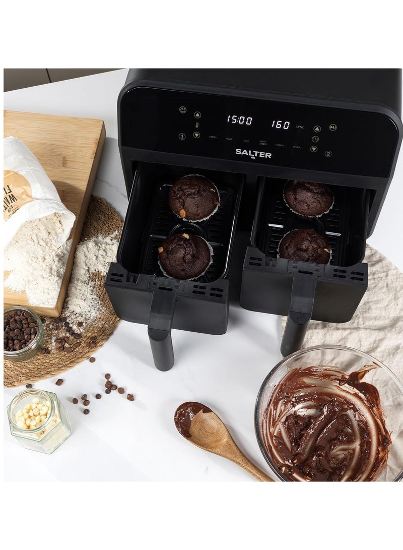 Salter Dual Air Fryer  7.4L Capacity, 2400W