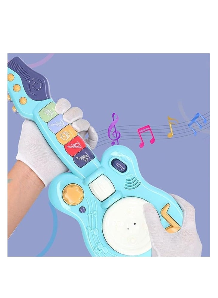 UKR Electronic Musical Toy – Handheld Guitar for Children | Battery-Powered ABS Guitar for Kids (Blue) | Fun Musical Learning & Play | Interactive Music Toy for Toddlers & Kids | Educational Guitar Toy for Early Development