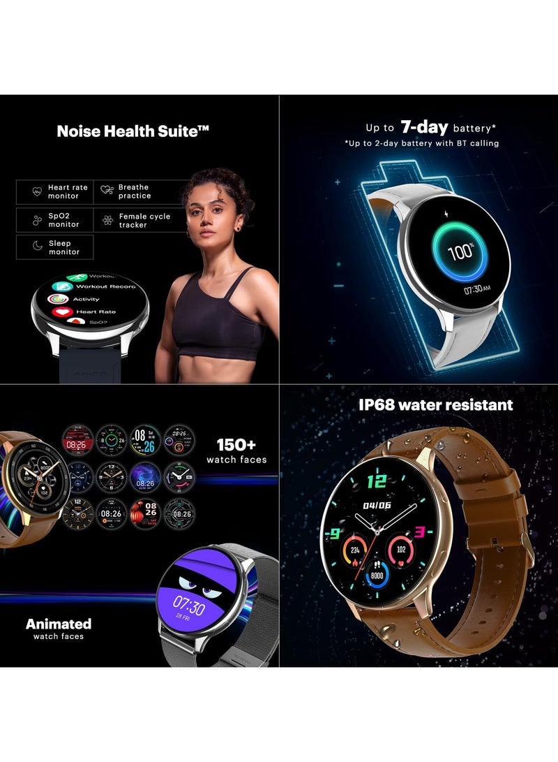 Noise Newly Launched Vortex Plus 1.46” AMOLED Display, AoD, BT Calling, Sleek Metal Finish, 7 Days Battery Life, All New OS with 100+ Watch Faces & Health Suite (Classic Grey)