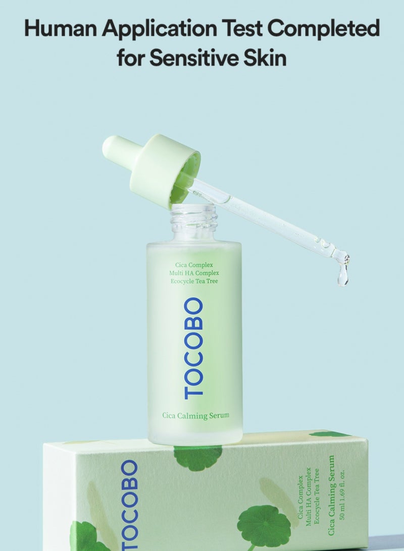 Tocobo Cica Calming Serum with Tea Tree 50ml | Soothing, Hydrating, and Anti-Inflammatory Serum for Sensitive Skin