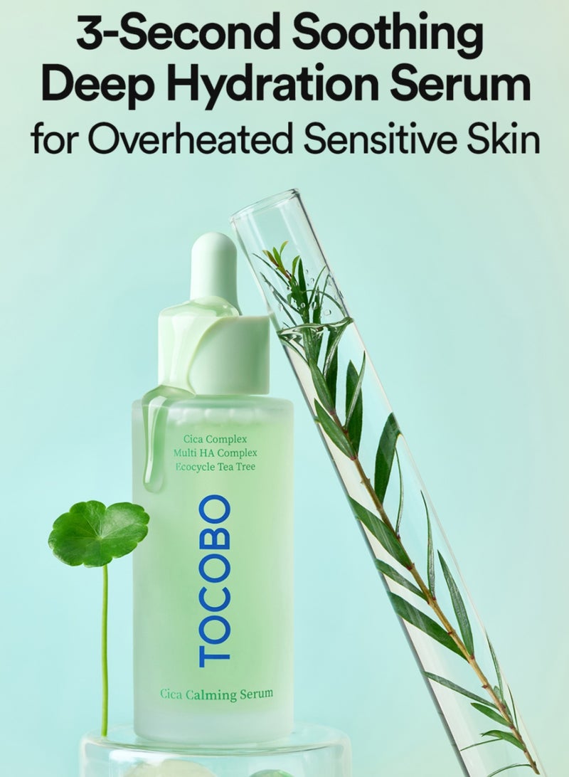 Tocobo Cica Calming Serum with Tea Tree 50ml | Soothing, Hydrating, and Anti-Inflammatory Serum for Sensitive Skin