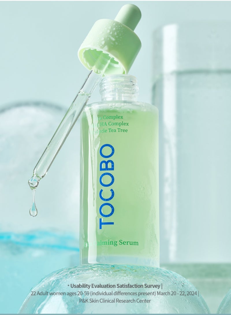 Tocobo Cica Calming Serum with Tea Tree 50ml | Soothing, Hydrating, and Anti-Inflammatory Serum for Sensitive Skin