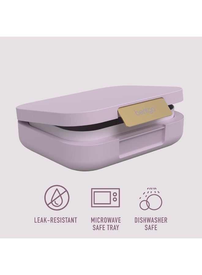 Modern - Versatile 4-Compartment Bento-Style Lunch Box, Leak-Resistant, Ideal for On-the-Go Balanced Eating - BPA-Free, Matte Finish and Ergonomic Design (Orchid)