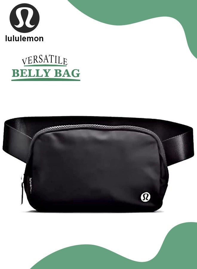 Everywhere Belt Bag, Compact, and Convenient Belly Bag with Zippered Pockets, Easy-Access Exterior Pocket, and Interior Essentials Pocket for On-the-Go Storage, Black